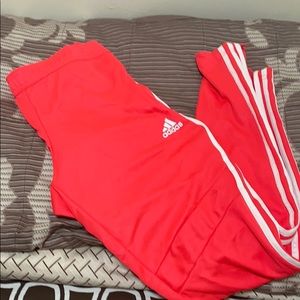 Bright pink adidas